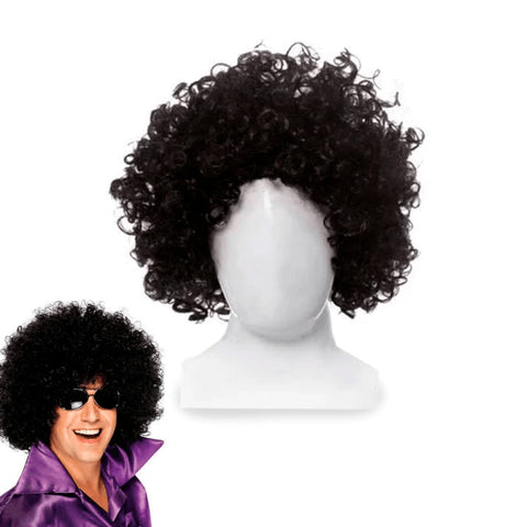 Peruca Black Power Preta Acessório Festa Fantasia Unissex