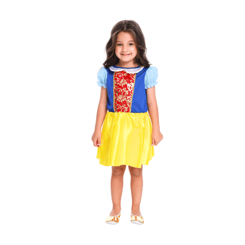 Fantasia Branca de Neve Infantil Rubi Pop com Laço